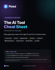 Preview of the free Pickd AI Tool Cheat Sheet